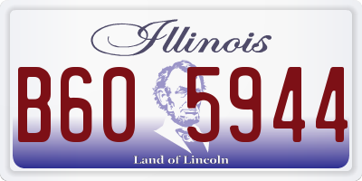 IL license plate B605944