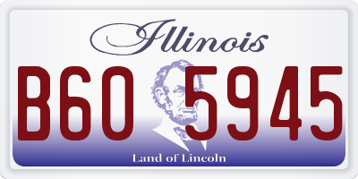 IL license plate B605945
