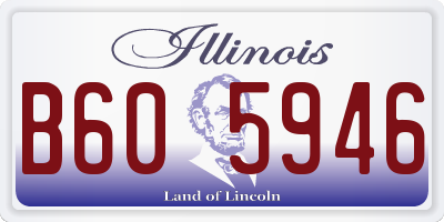 IL license plate B605946