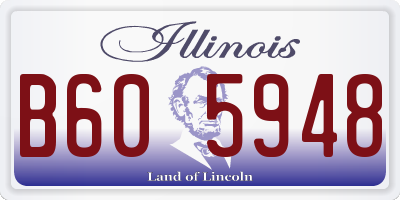 IL license plate B605948