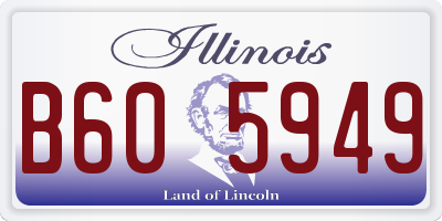 IL license plate B605949