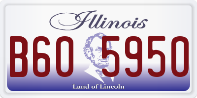 IL license plate B605950