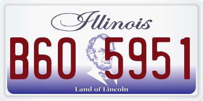 IL license plate B605951