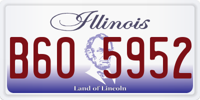 IL license plate B605952