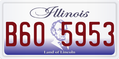 IL license plate B605953