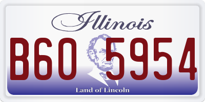 IL license plate B605954