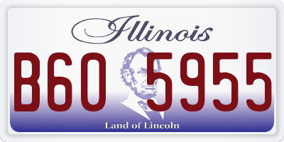 IL license plate B605955