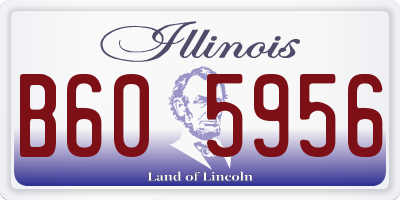 IL license plate B605956