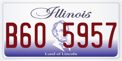IL license plate B605957