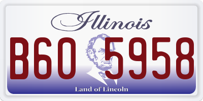 IL license plate B605958