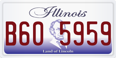 IL license plate B605959