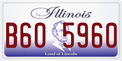 IL license plate B605960