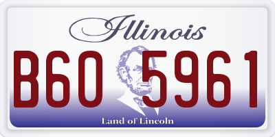 IL license plate B605961