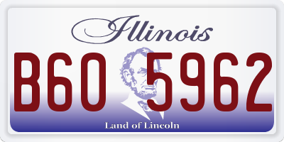 IL license plate B605962