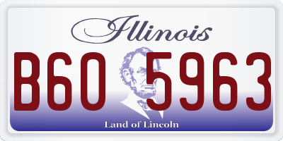 IL license plate B605963