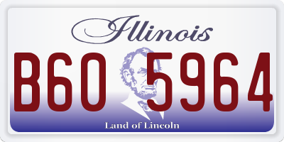 IL license plate B605964