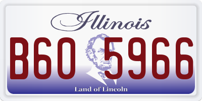 IL license plate B605966