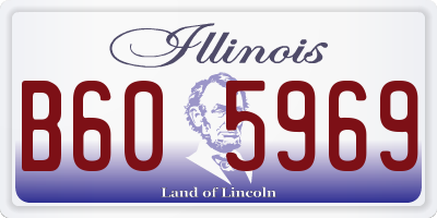 IL license plate B605969