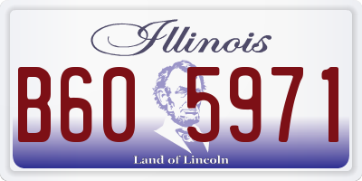 IL license plate B605971