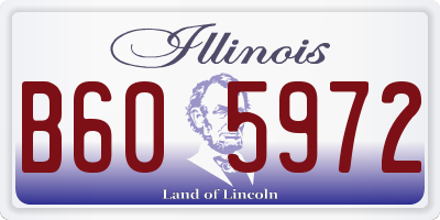 IL license plate B605972
