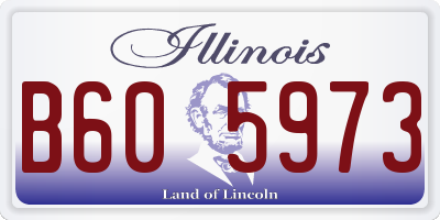 IL license plate B605973