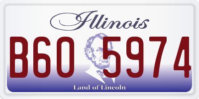 IL license plate B605974