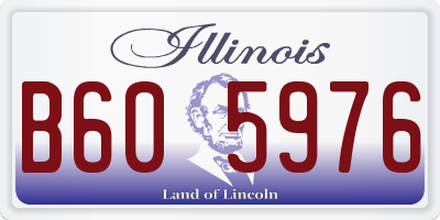 IL license plate B605976
