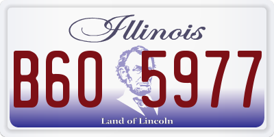IL license plate B605977