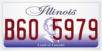 IL license plate B605979