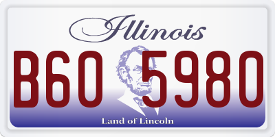 IL license plate B605980