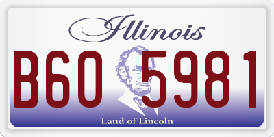 IL license plate B605981