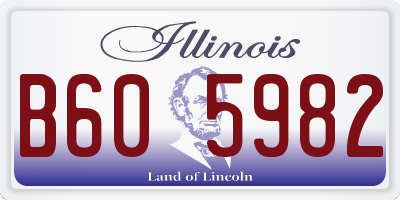 IL license plate B605982
