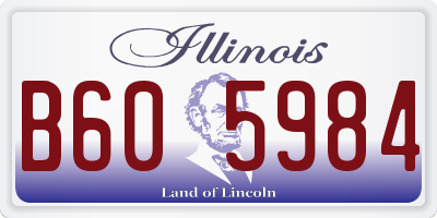 IL license plate B605984