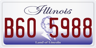 IL license plate B605988