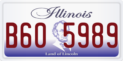 IL license plate B605989
