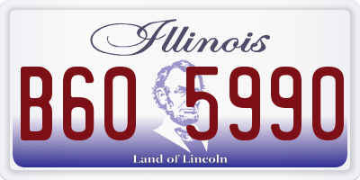 IL license plate B605990