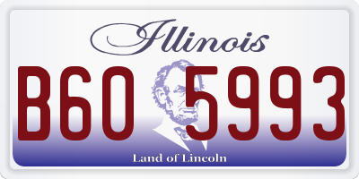 IL license plate B605993