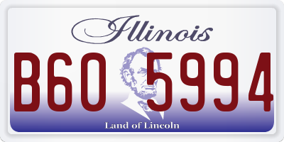 IL license plate B605994
