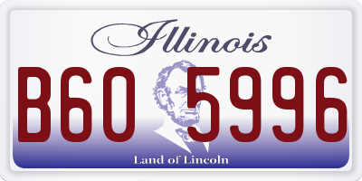 IL license plate B605996
