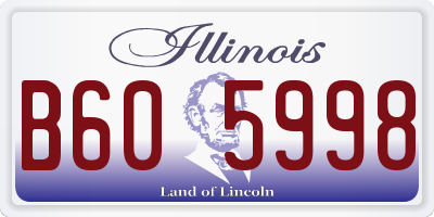 IL license plate B605998