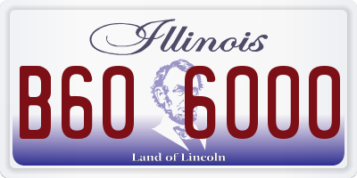 IL license plate B606000