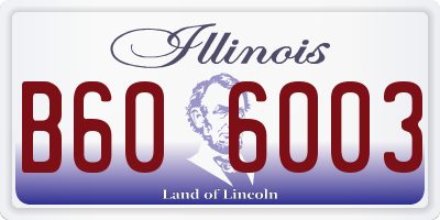 IL license plate B606003
