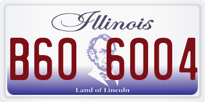 IL license plate B606004