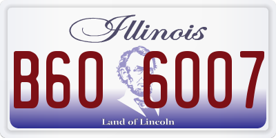 IL license plate B606007