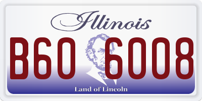 IL license plate B606008