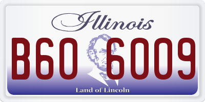 IL license plate B606009