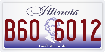 IL license plate B606012