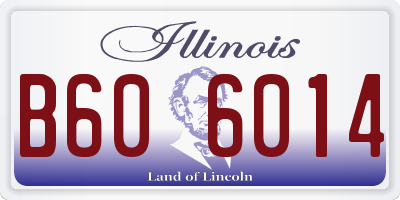 IL license plate B606014