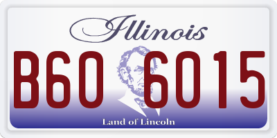 IL license plate B606015