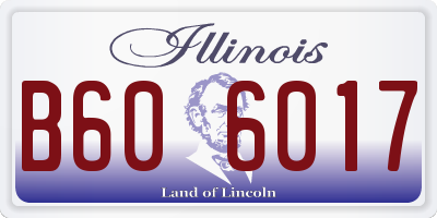 IL license plate B606017